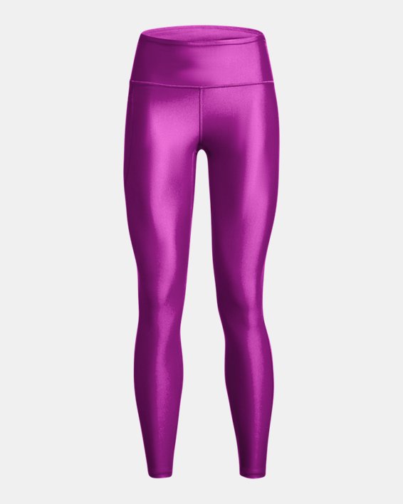Damen HeatGear® Armour No-Slip Waistband Full-Length-Leggings, Purple, pdpMainDesktop image number 4